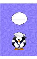 Composition Notebook wide ruled line paper: Penguin notebook journal diary birthday gift for boy for girl