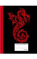 Dragon Composition Notebook: Dot Grid, Dotted Paper Journal for Girls, Boys and Teens, for Students and Teachers, for School and Work, Journaling and Writing