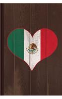 I Heart Mexico Flag Journal Notebook