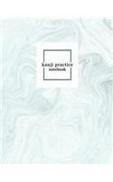 Kanji Practice Notebook: Japanese Language Character Writing Note Book Soft Cover Paper Journal Composition Kana Stylish Marble Textured Soft Cover