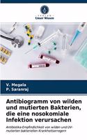 Antibiogramm von wilden und mutierten Bakterien, die eine nosokomiale Infektion verursachen