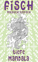 Malbuch einfach - Mandala - Tiere - Fisch