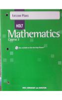 Lesson Pln Holt Math CS 3 2007