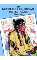 Six North American Indian Portrait Cards