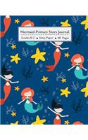 Mermaid - Primary Story Journal: Dotted Midline and Picture Space Grades K-2 School Exercise Book 100 Story Pages