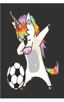 Soccer Dabbing Unicorn Notebook: Soccer Dabbing Unicorn Notebook size 6x9