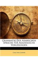 Grammatik Der Arabischen Sprache Fur Akademische Vorlesungen, Dritte, Berichtige Auflage