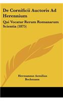 De Cornificii Auctoris Ad Herennium