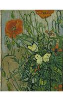 Butterflies and Poppies, Vincent Van Gogh. Blank Journal