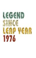 Legend Since Leap Year 1976: Retro Birthday Gift Notebook With Lined College Ruled Paper. Funny Quote Sayings 8.5 x 11 Notepad Journal For People Born February 29th 1976.
