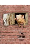 Pig Lovers Back to Front College Lined Notebook
