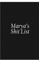 Marya's Shit List