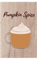 Pumpkin Spice: 6" x 9" Small College Ruled Notebook