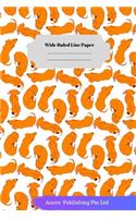 Cute Dog Theme Wide Ruled Line Paper