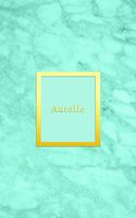 Aurelie: Custom dot grid diary for girls Cute personalised gold and marble diaries for women Customised Sentimental keepsake notebook doodle journal Bright b