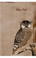 Wise Owl: 126 Page Softcover, Has Both Lined Pages with Various Owl Pictures and Partial Blank Pages with Owl Border, College Rule Composition (6