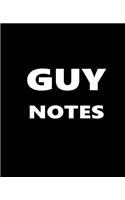 Guy Notes Composition Books For Men White Font On Black Design