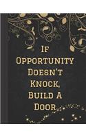 If Opportunity Doesn't Knock, Build a Door