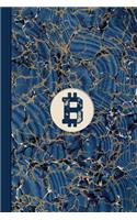 Monogram Symbol Bitcoin LOGO Money Management Marble Notebook (Blue Ginger Edition): Blank Lined Journal for Money Motivation and Finance Notes: Budgets, Savings, Expenses, Bills, Cash, Accounts, Trading, and Entrepreneurship