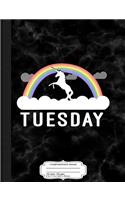 Tuesday Composition Notebook: College Ruled 93/4 X 71/2 100 Sheets 200 Pages for Writing