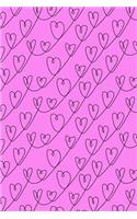 Bullet Journal Notebook Scribbly Hearts Pattern 3