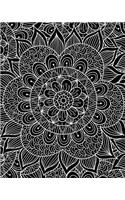 Journal Notebook Mandala Pattern 1: 172 Lined Numbered Pages With 3 Index Pages For Easy Organization in Large 8 x 10 Size For Journaling, Writing, Planning or Doodling.(84 Artsy Lined Journals)