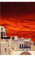 Santorini Greece Notebook: 150 lined pages, glossy softcover, 6 x 9
