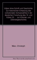 Volker Ohne Schrift Und Geschichte
