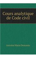 Cours Analytique de Code Civil