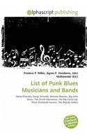 List of Punk Blues Musicians and Bands