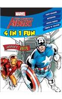 Coloring And Activity: Marvel C And A - Heroes Unite (4 In 1)