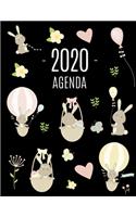 Conejito Agenda 2020: Planificador Annual - Enero a Diciembre 2020 - Ideal Para la Escuela, el Estudio y la Oficina