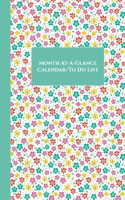 Month At-A-Glance Calendar/To Do List (Daisies-Green)