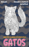 Libro de colorear de Zendoodle - Animales y criaturas fantásticas - Animales - Gatos
