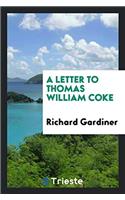 Letter to Thomas William Coke