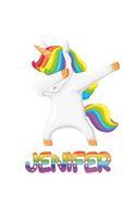 jenifer: jenifer 6x9 Journal Notebook Dabbing Unicorn Rainbow