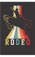 Notebook: Horse Riding Vintage Retro Rodeo Horse Rider