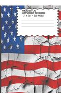 American Flag Composition Notebook