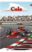 Cole: Racecar Blank Comic Book Notebook Journal Book 120 Pages 6x9