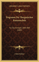 Programm Der Thurgauischen Kantonsschule