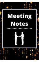 Meeting Notes: Business Notebook for Meetings and Organizer - Taking Minutes Record Log Book Action Items & Notes - Secretary Logbook Journal