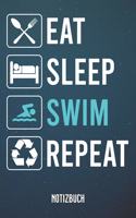Eat Sleep Schwimmen Notizbuch