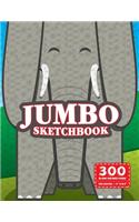 JUMBO Sketchbook: For Sketching & Drawing / 300 Blank Unlined Pages / 150 Leaves / Size: 11" x 8.5" Fun Elephant covered Sketchbook for Boys & Girls to Draw Sketch Sc