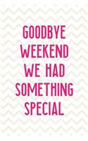 Goodbye Weekend We Had Something Special