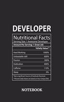 Nutritional Facts Developer Awesome Notebook