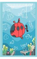 Happy Sea Submarine Notebook Journal