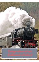 Vintage Steam Train Enthusiasts Notebook: A5 (6 x 9 Inches) Notebook Journal Diary. High Quality Hand Writing Journal with 100 Pages