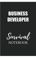 Business Developer Survival Notebook: Small Undated Weekly Planner for Work and Personal Everyday Use Habit Tracker Password Logbook Music Review Playlist Diary Journal