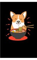 Corgi Eating Ramen