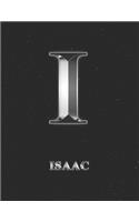 Isaac: 2 Year Weekly Planner with Note Pages (24 Months) - Silver Effect Personalized Custom Letter I Initial First Name - 2020 - 2021 - Week Planning - Mo